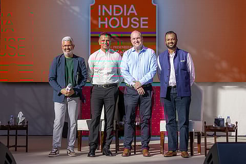 Rahul Dravid with ICC CEO Geoff Allardice